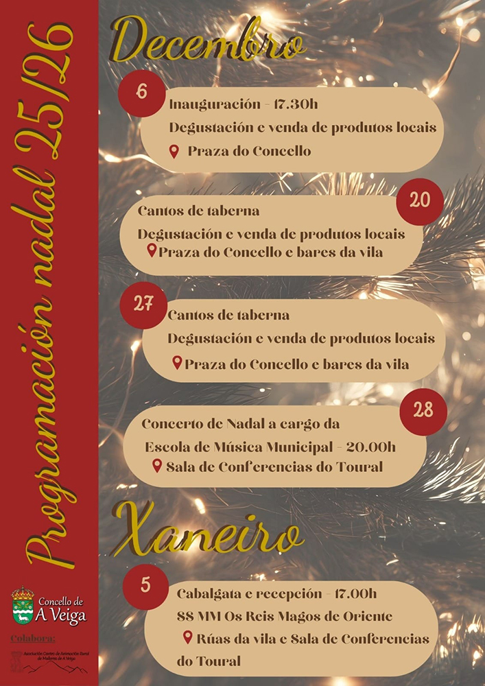 Programación Navidad 25 - 26 Concello de A Veiga